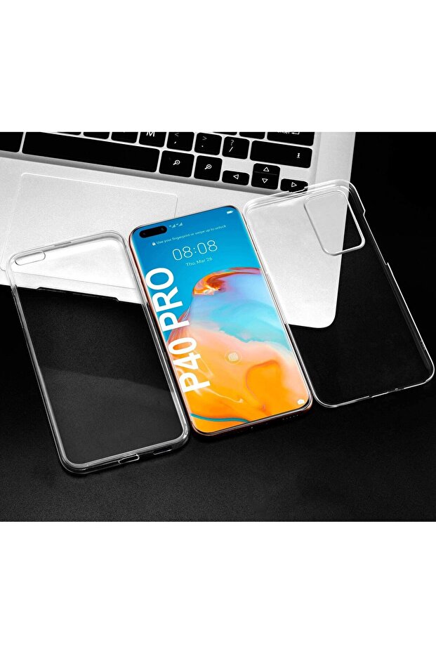 Full TPU 360° case (front + back) for Huawei P40 Pro, Transparent - 4