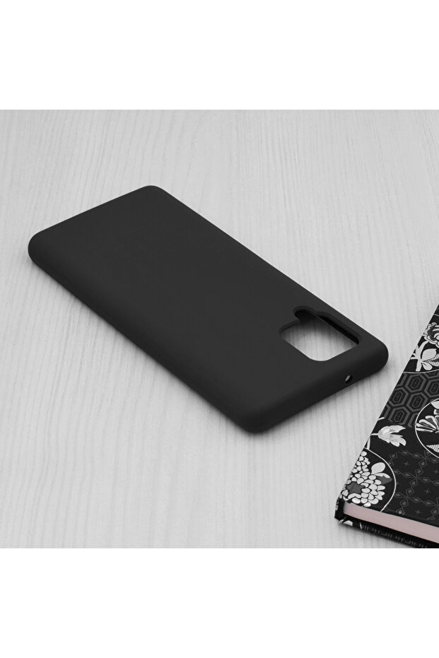 Double Structure Protective Case for Samsung Galaxy A42 5G, Microfiber, Titanium Black - 5