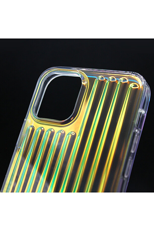 Protective case for Apple Iphone 12, Silicone TPU, Optim Solution, Transparent Multicolor - 3