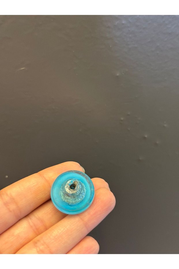 2 cm Turquoise Glass Patterned Jewelry Beads