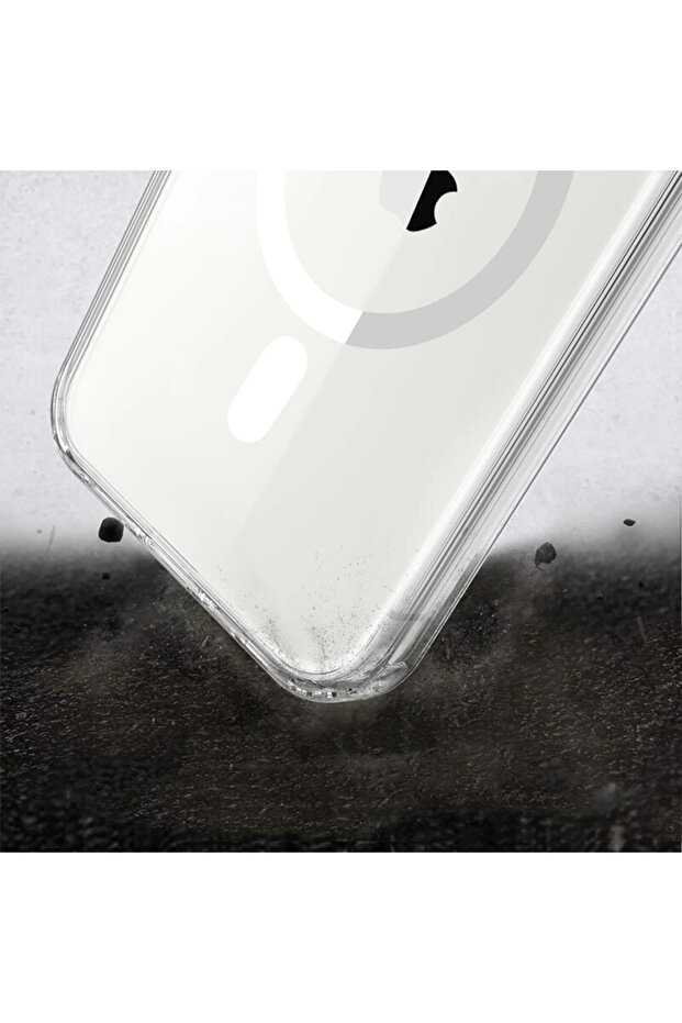 MagSafe Colorful Protective Case for iPhone 15, Silicone TPU, Optim Solution, Transparent - 5