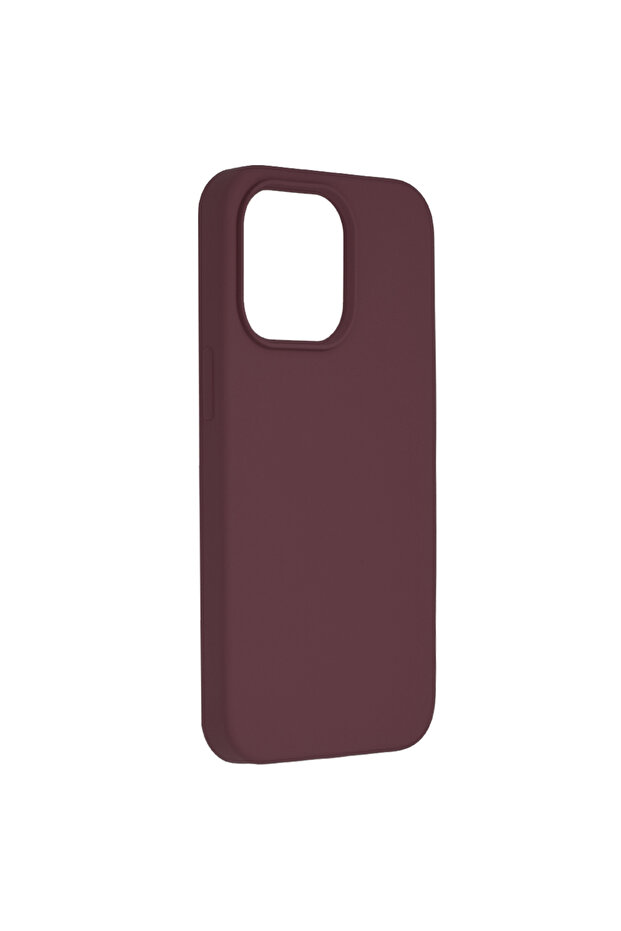 Double Structure Protective Case for iPhone 13 Pro, Microfiber, Matte Cherry - 2