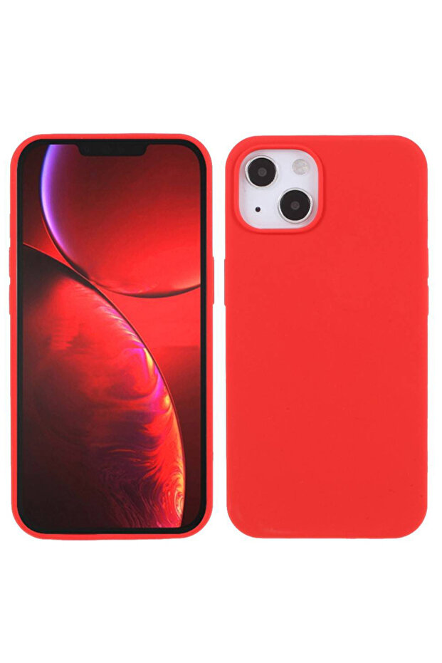 Husa de silicon pentru iPhone 13, Minimalish Design, Tech, Rosu - 6