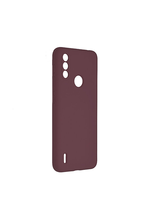 TPU Silicone Case with Microfiber for Motorola Moto E7 Power / E7i Power, Microfiber, Cherry - 3
