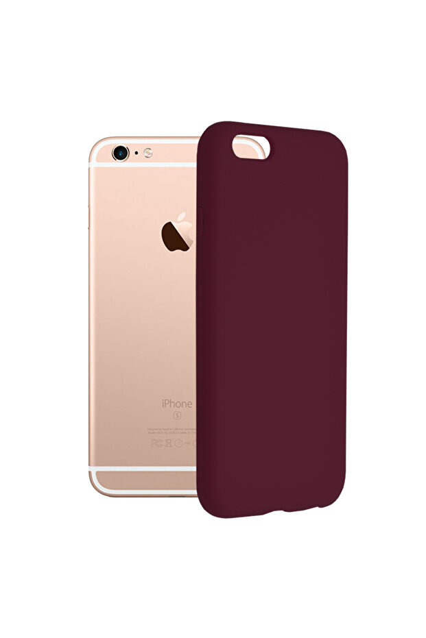 Double Structure Protective Case for iPhone 6 / 6s, Microfiber, Matte Cherry - 1