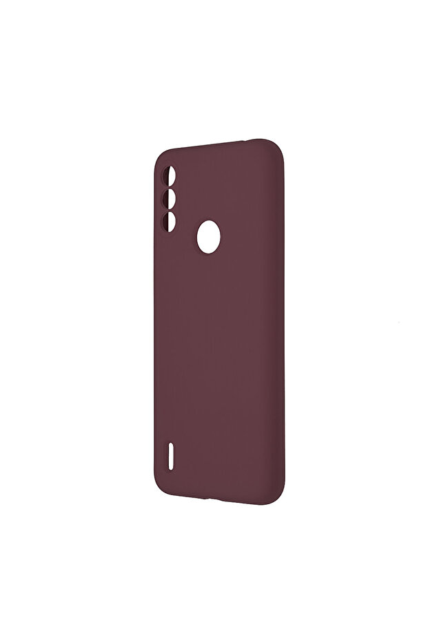 TPU Silicone Case with Microfiber for Motorola Moto E7 Power / E7i Power, Microfiber, Cherry - 2