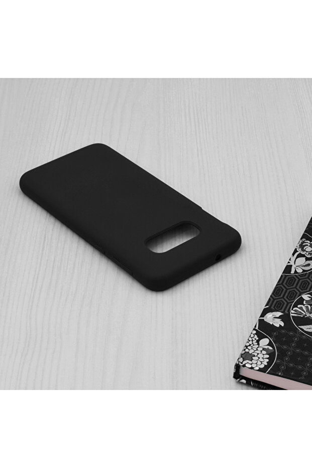 Double Structure Protective Case for Samsung Galaxy S10e, Microfiber, Titanium Black - 5