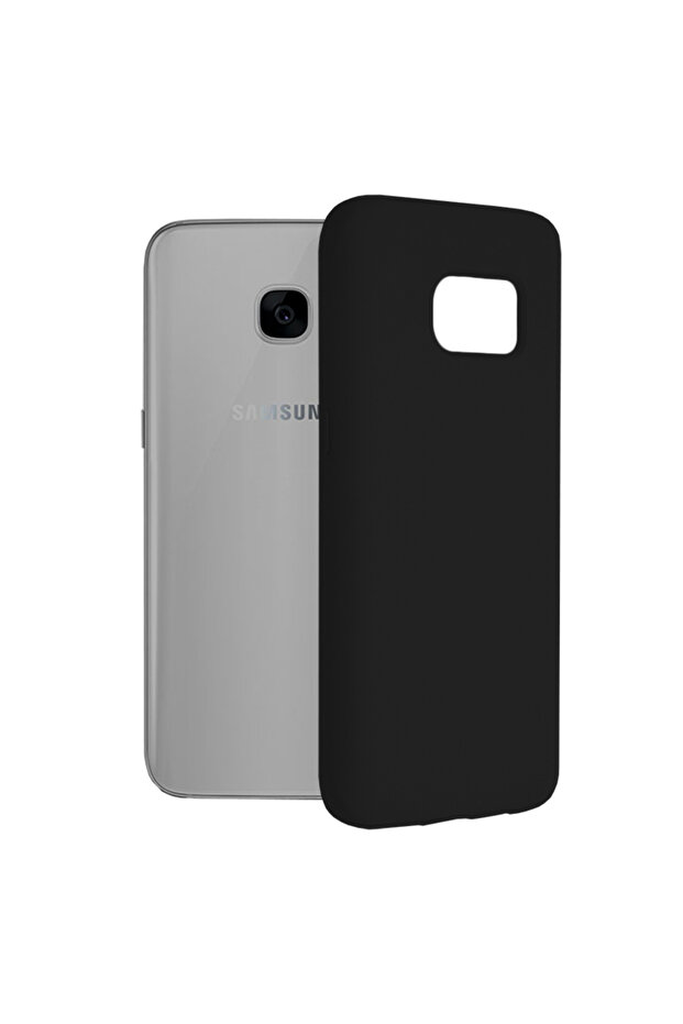 Double Structure Protective Case for Samsung Galaxy S7, Microfiber, Titanium Black - 1