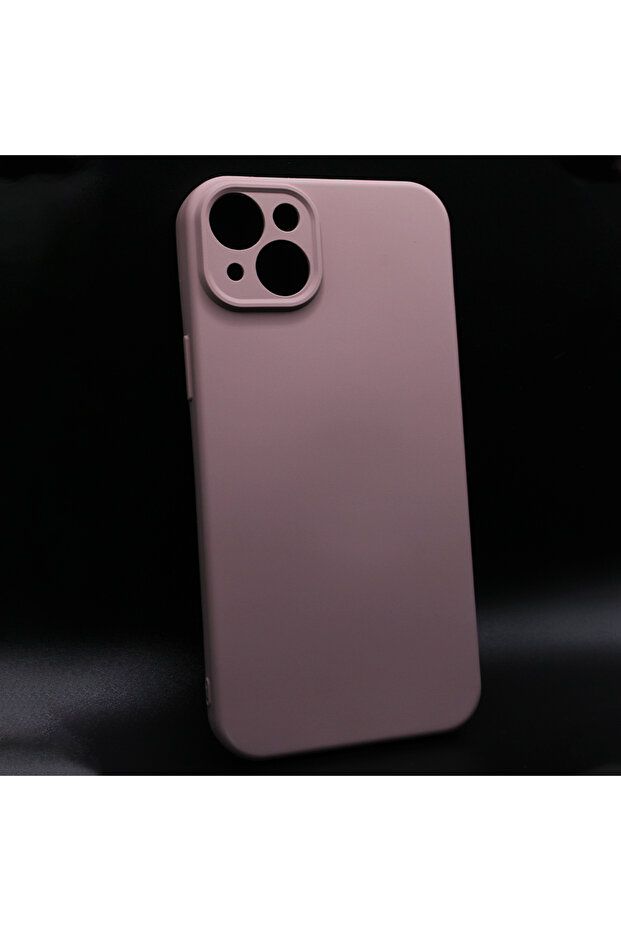Silicone Case for Iphone 14 Plus Microfiber Interior, Camera Protection, Nude - 4
