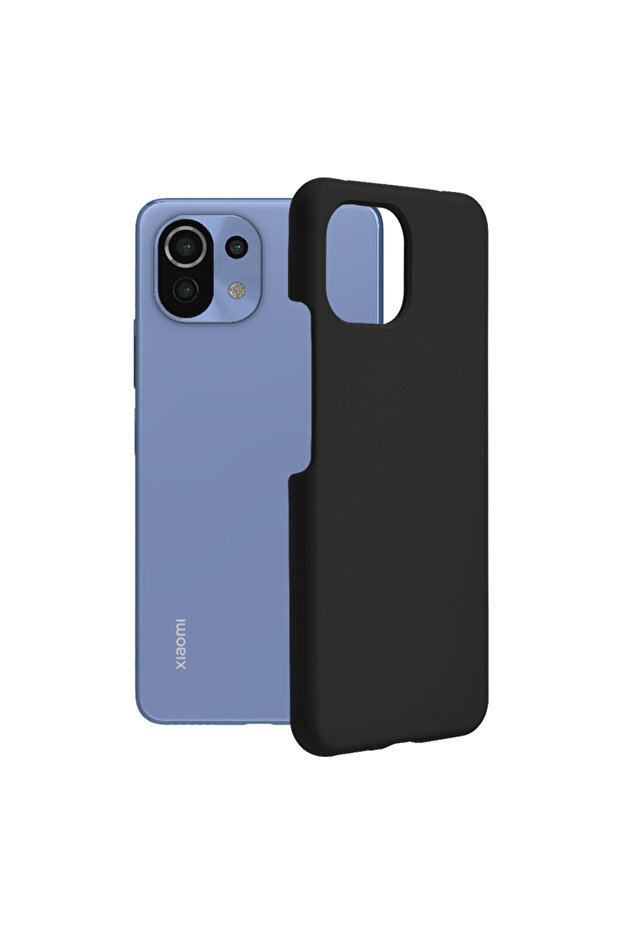 Double Structure Protective Case for Xiaomi Mi 11 Lite, Microfiber, Black - 1