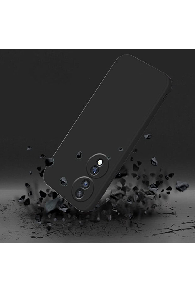 Silicone Case for Honor 70, Microfiber, Camera Protection, Black - 2