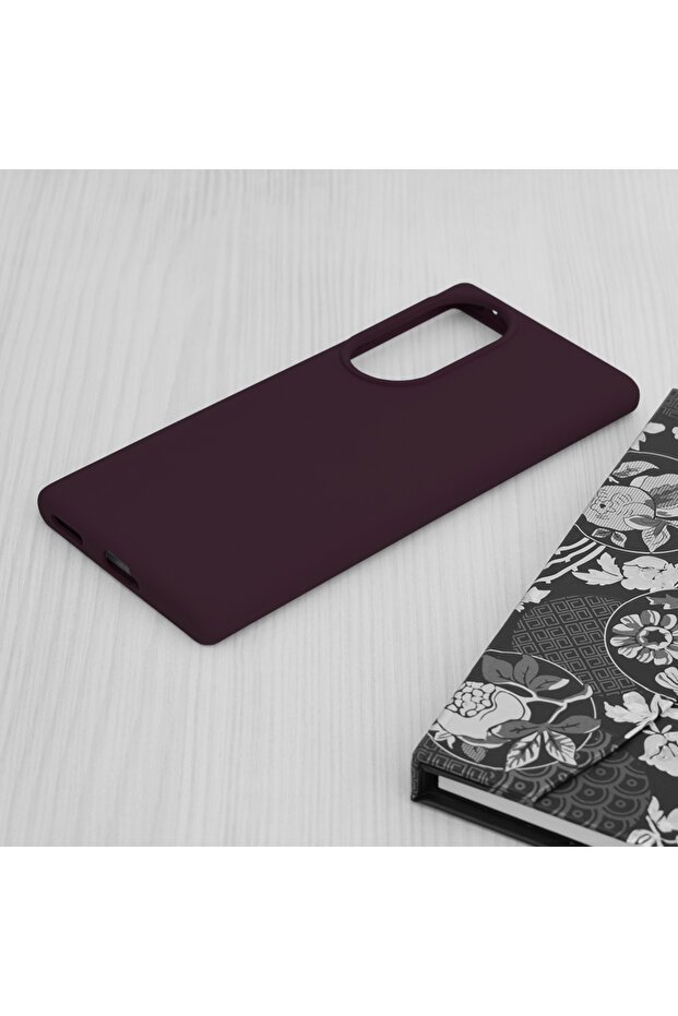 Double Structure Protective Case for Honor 70, Microfiber, Matte Cherry - 3