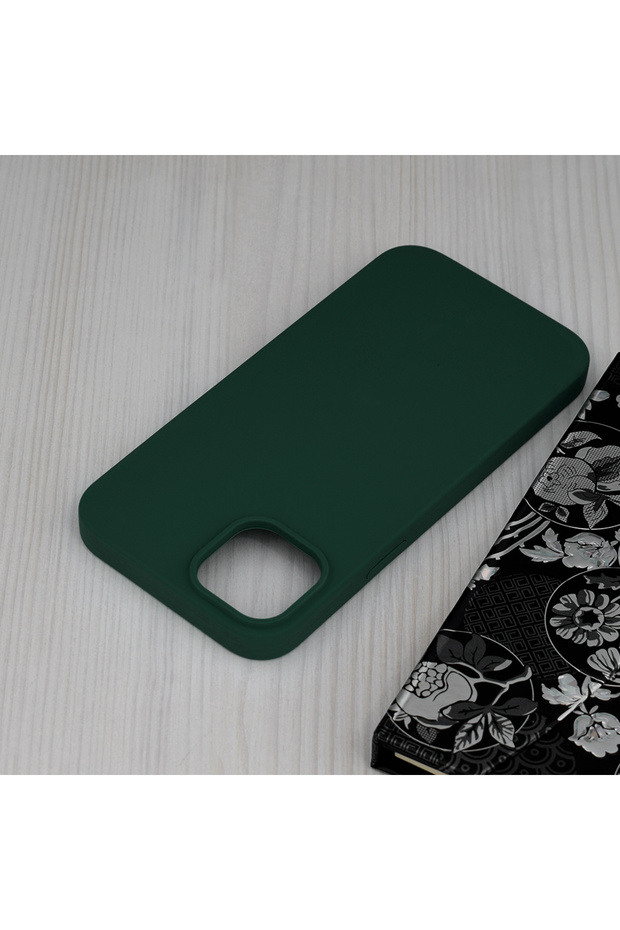 Double Structure Protective Case for iPhone 14 Plus, Microfiber, Oxford Green - 4