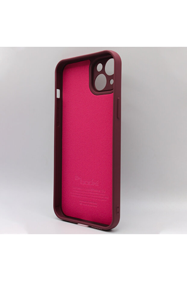 Silicone Case for Iphone 14 Plus Microfiber Interior, Camera Protection, Cherry - 3