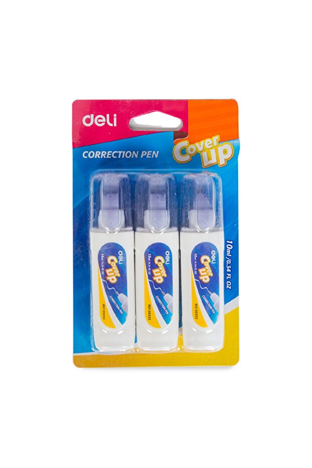 Correction Pen 10ml Pack of 3 – Quick Dry, Smooth & Precise White Ink