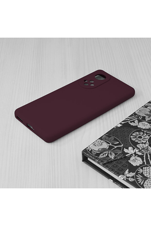 Double Structure Protective Case for Huawei nova 9 / Honor 50, Microfiber, Matte Cherry - 3