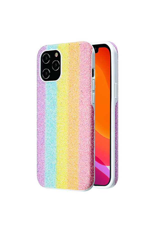 Case for Apple iPhone 12 Precious Marble, Elegant Design, Tech Rainbow, Multicolor - 1