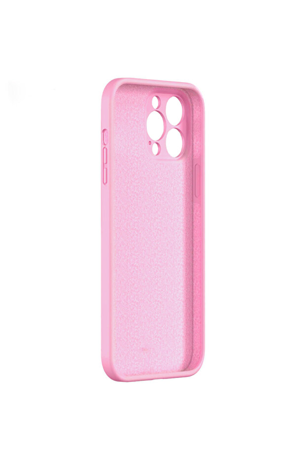 Silicone Case for Iphone 13 Pro Microfiber Interior, Camera Protection, Pink - 6