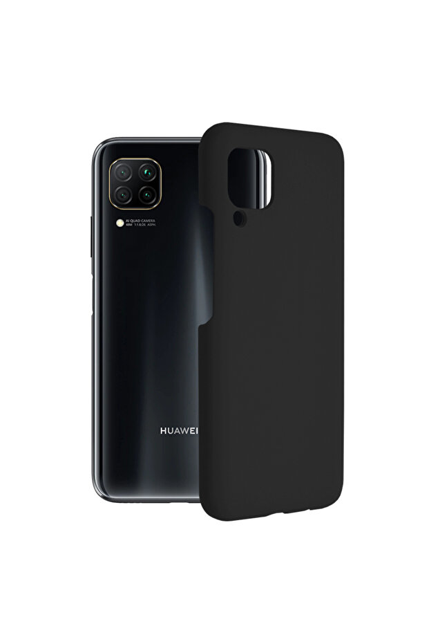 Double Structure Protective Case for Huawei P40 lite, Microfiber, Titanium Black - 1