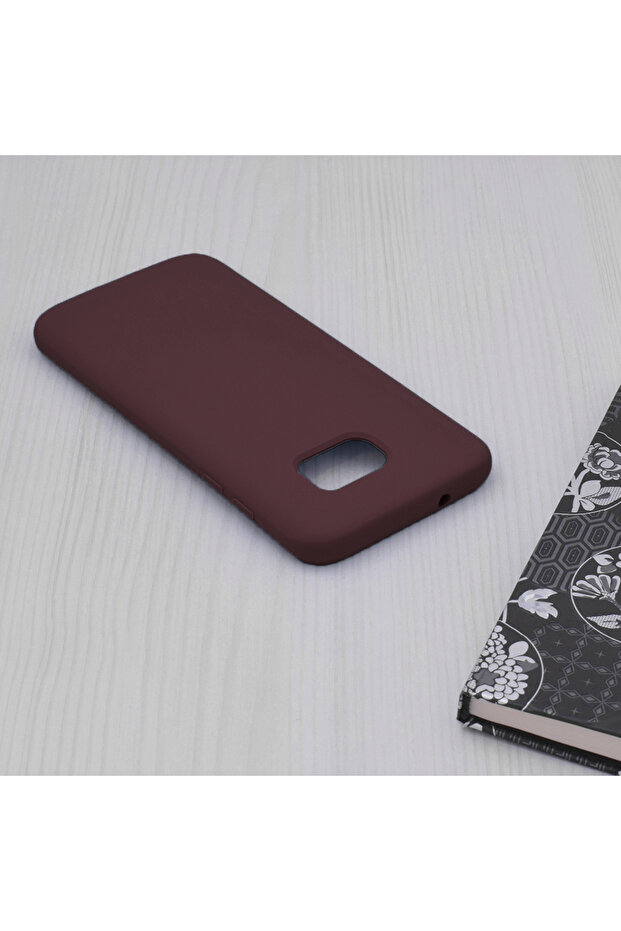 Double Structure Protective Case for Samsung Galaxy S7, Microfiber, Matte Burgundy - 5