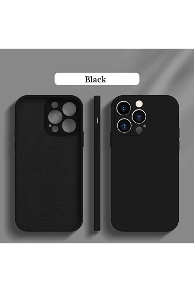 Silicone Case for Apple Iphone 14, Microfiber, Camera Protection, Black - 4