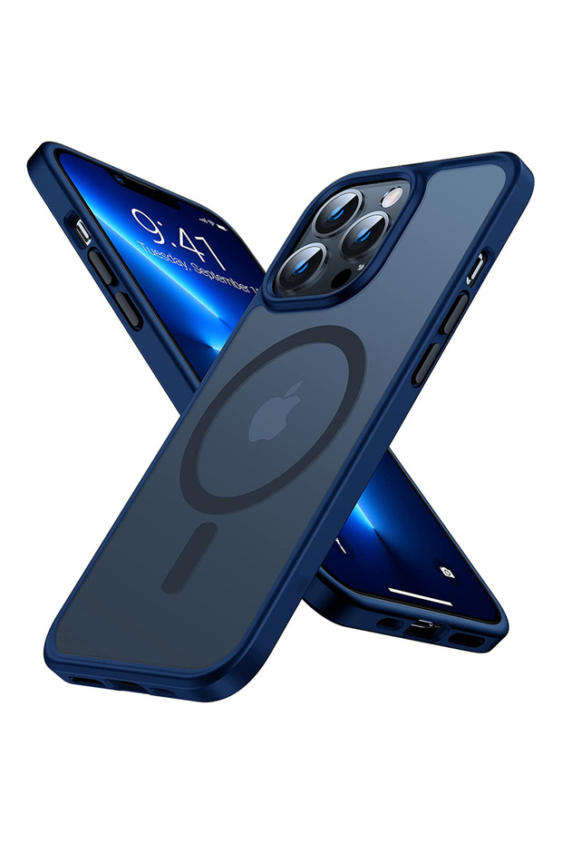 MagSafe Colorful Protective Case for iPhone 13 Pro Max, TPU Silicone, Optim Solution, Blue - 4