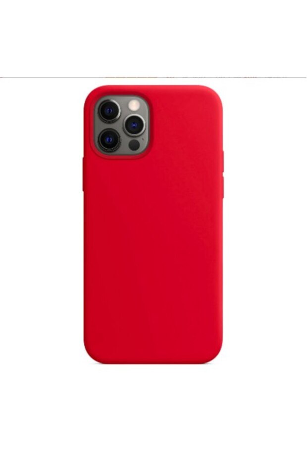 Protective case for iPhone 12, Silicone, Red - 1