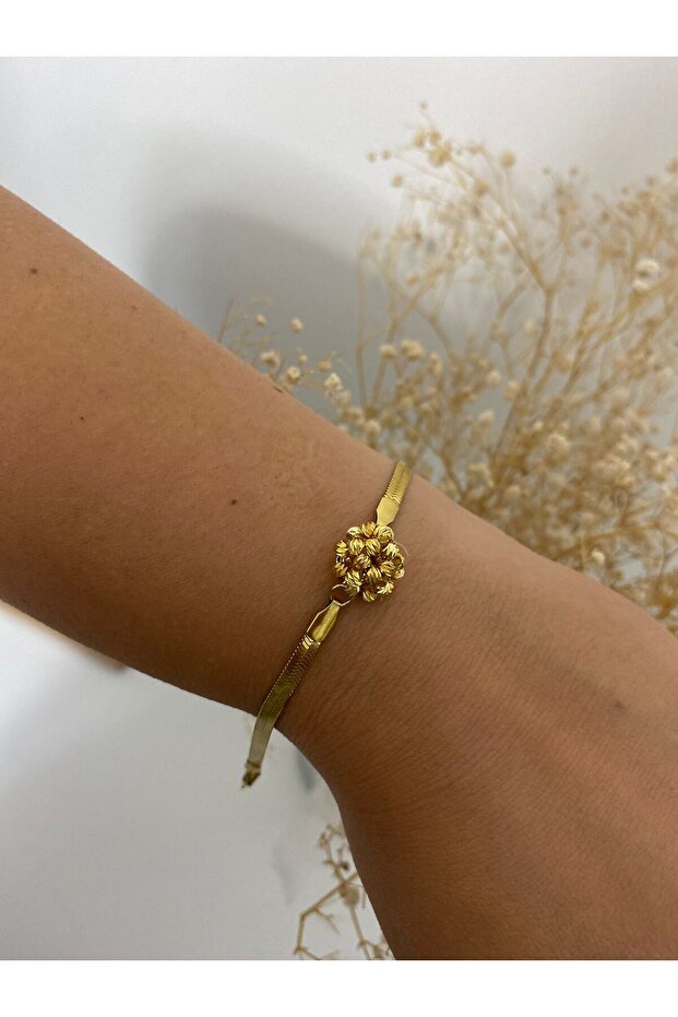 Dorika Flower Model Steel Bracelet