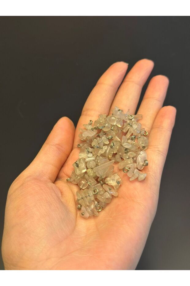 Perforated Studded Amethyst Natural Stone Crushed Jewelry Bead