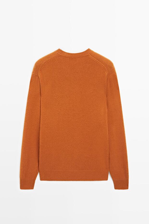 Yün karışımlı bisiklet yaka triko kazak - 8