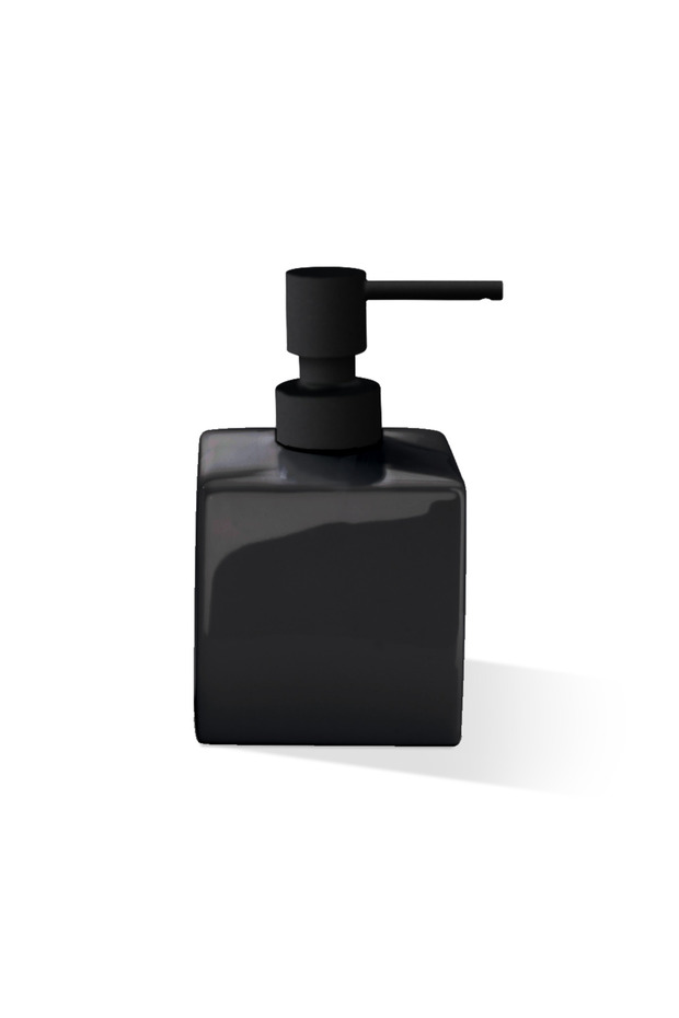 Liquid Soap Dispenser, Porcelain, Countertop - Black