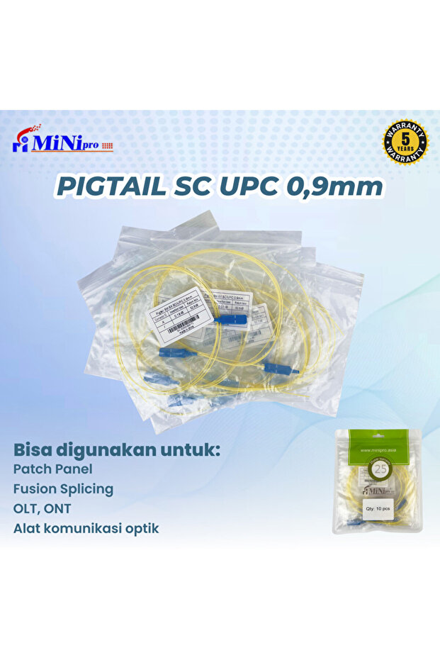 SC/UPC Fiber Cable Pigtail 0.9mm Single Model-1Meter,Low Loss 0.01dB for Patch Panel - 5