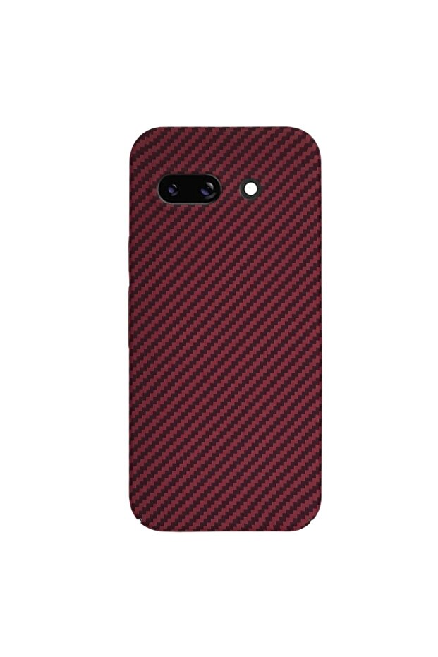 Case for Google Pixel 9a, carbon texture, Carbonite FiberShell, sticker set, Red - 3