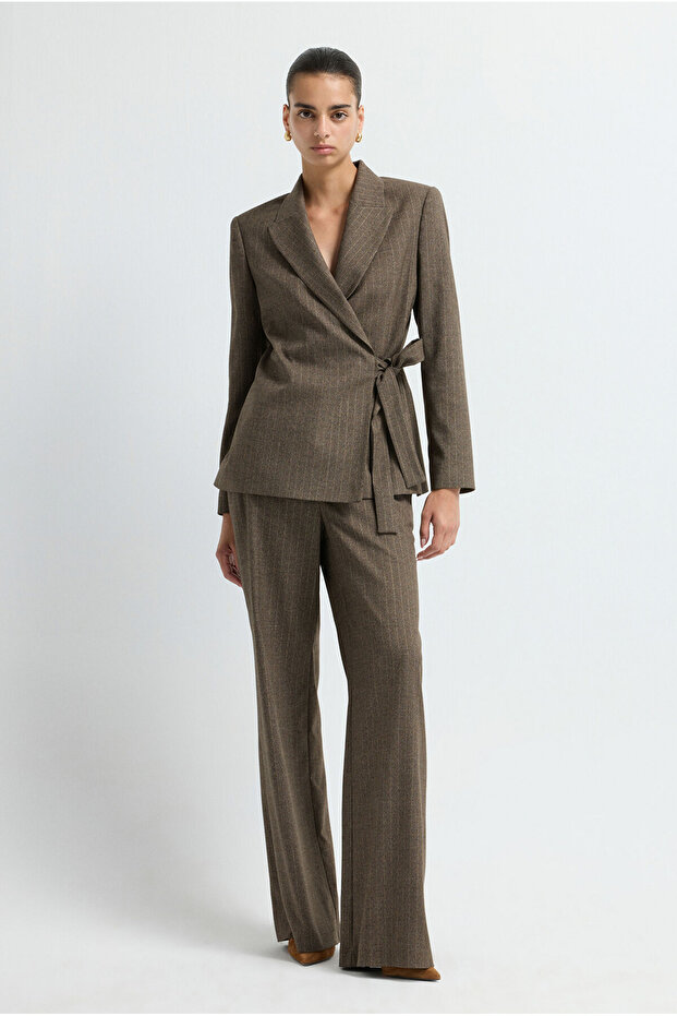 Yandan Bağlamalı Ceket - 4