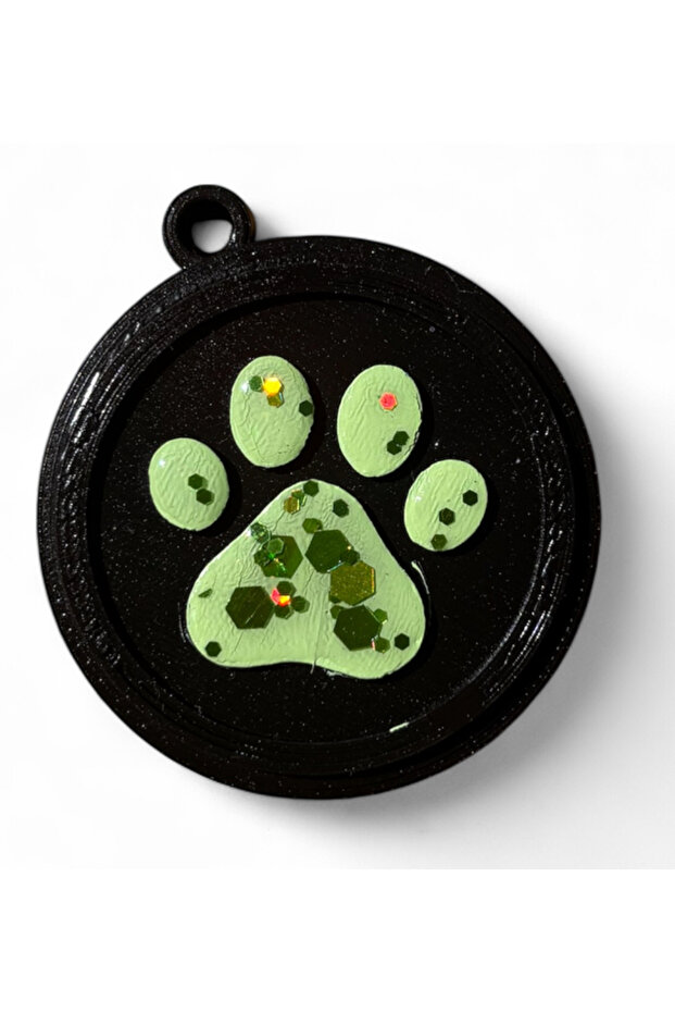 Smart Nfc Tag Dog Tag - Anti-Lost Pet Tag - Green Paw Logo