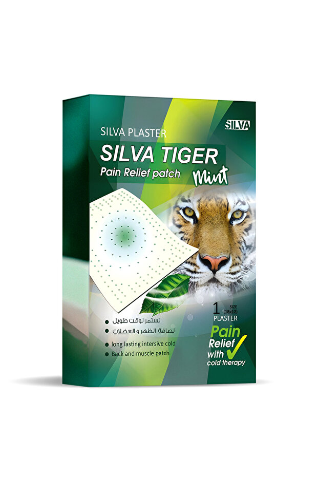Tiger Pain Relief Patch, Mint, Targeted Pain Relief, Flexible & Comfortable
