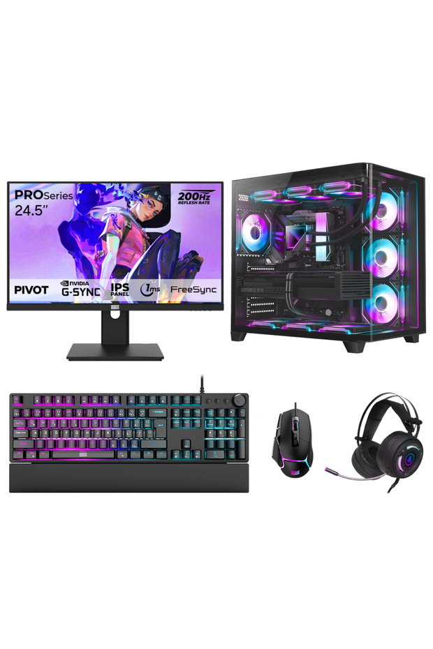 DRx7779 Ryzen 7 7800X3D 32GB DDR5 2TB GEN4 16GB RTX5060Ti 24.5 200Hz 1ms Oyun Hazır Sistem - 1
