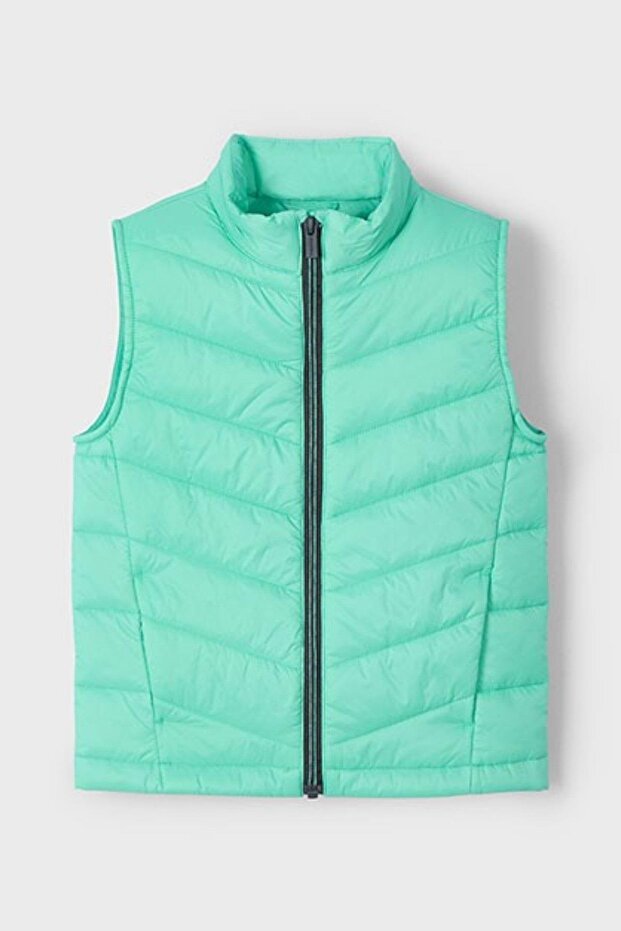 Boy 3-9 Years Old Transitional Thin Puffer Vest 3371 Mint - 2