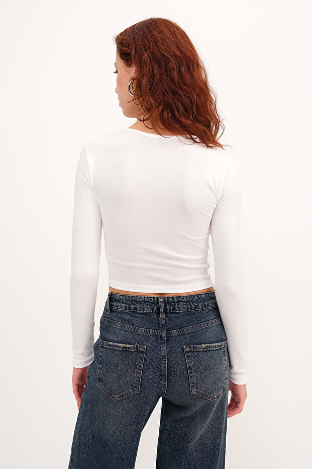 Uzun Kollu Basic Bluz B1845 - 6