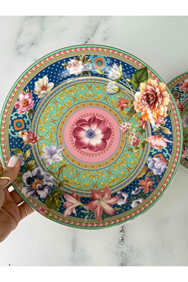 Floral Servis Tabak 6'Lı - 6