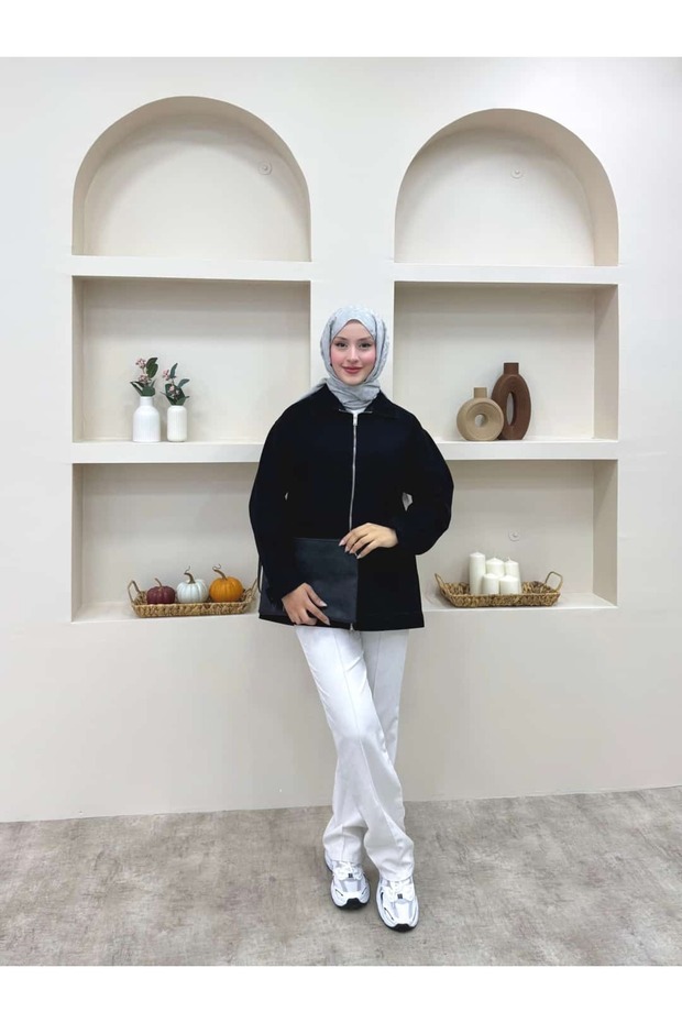 سترة من الدنيم بسحاب - 2