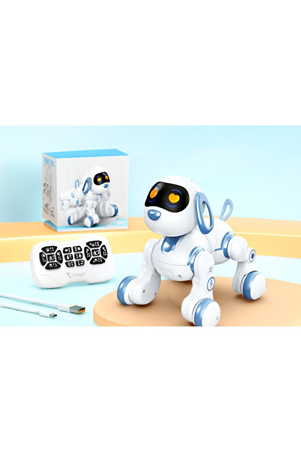 Akıllı Robot Evcil Kedi – Şarkı Söyleyen, Dans Eden, Programlanabilir Oyuncak (Pembe / Mavi) - 1