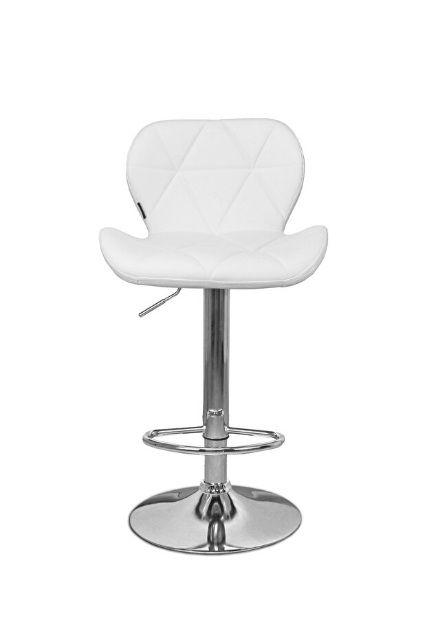 Sevilla white adjustable stool - 2