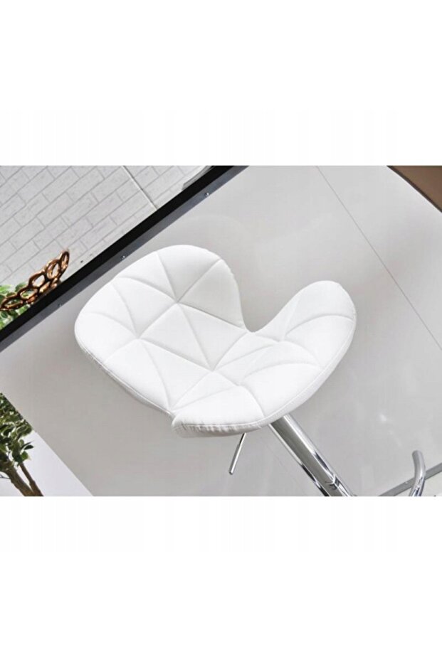 Sevilla white adjustable stool - 4