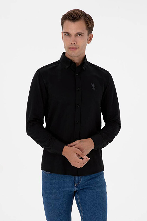 Gox025K Black Men's Shirt 2225582