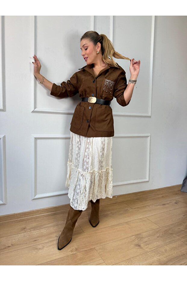 Taba Cep Taşlı Ceket - 1