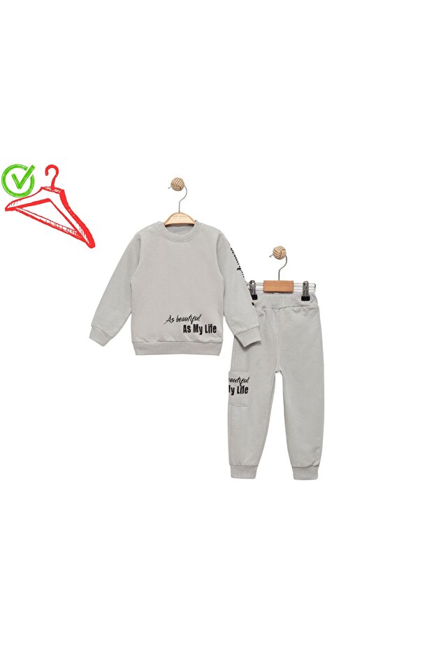 Atabay 185-10-25 Boy Baby Set My Li̇fe Printed 6/18 Months