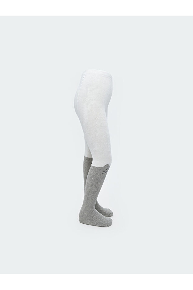 Patterned Girls' Terry Cloth Tights
