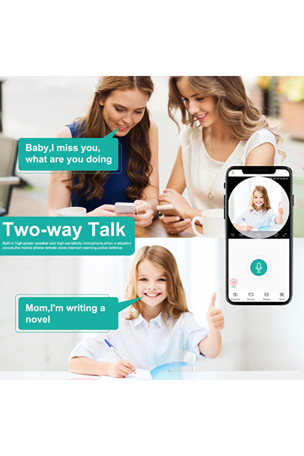 Button Camera, Flexible 360°, Wifi, Two-Way Audio with Motion Sensor - 5