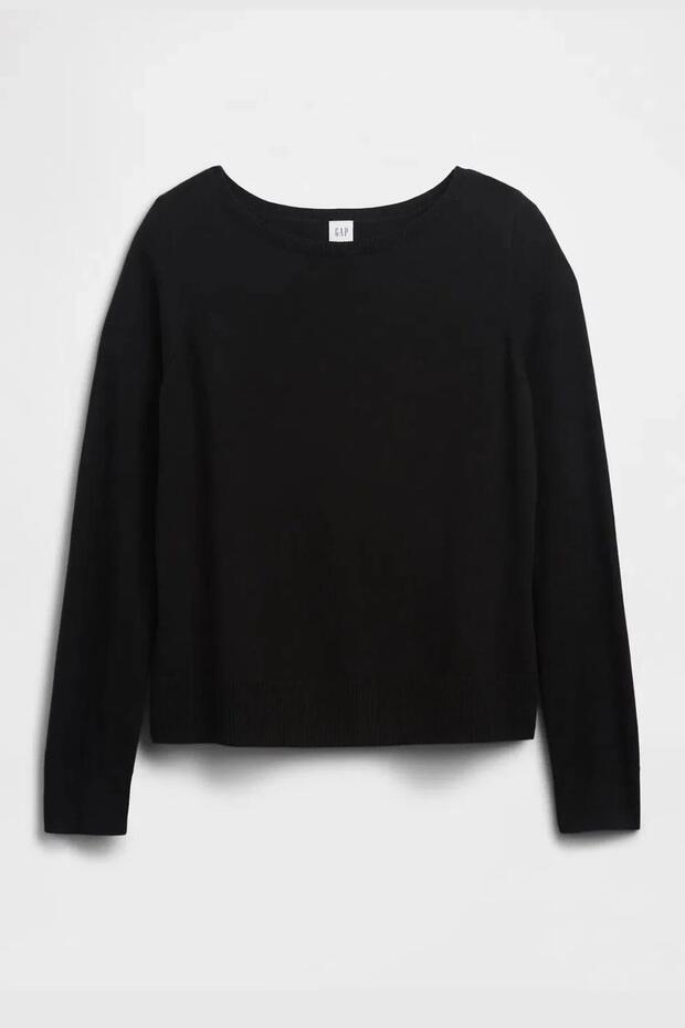 791281001 V-Bella Boatneck Kadın Sweatshirt Siyah - 4